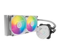 Cooler Master MasterLiquid 240L Core White 240mm Close-Loop AIO Enfriador líquido, ARGB Sync, bomba de placa fría Gen S, PWM de 120 mm, CryoFuze 14W/mK, AMD Ryzen AM5/AM4, Intel LGA1700/1200