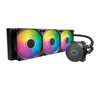 Cooler Master MasterLiquid 360L Core 360mm Enfriador líquido AIO de bucle cerrado, ARGB Sync, bomba de placa fría Gen S, PWM de 120 mm, CryoFuze 14W/mK, AMD Ryzen AM5/AM4, Intel LGA1700/1200
