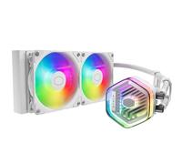 Cooler Master MasterLiquid Atmos 240 White Refrigeración Líquida para CPU - Refrigeración Líquida AIO, Bomba Doble Cámara, Ventiladores SickleFlow 120 Edge Preinstalados, ARGB Gen 2, LGA1700 y AM5