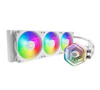 Cooler Master MasterLiquid Atmos 360 White Refrigeración Líquida para CPU - Refrigeración Líquida AIO, Bomba Doble Cámara, Ventiladores SickleFlow 120 Edge Preinstalados, ARGB Gen 2, LGA1700 y AM5