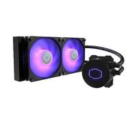 Cooler Master MasterLiquid ML240L V2 RGB Refrigeración Líquida para CPU - Efectos de Iluminación más Brillantes, Bomba de 3ª Generación, Radiador y Doble Ventilador SickleFlow 120mm, Color Negro