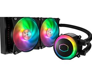 Cooler Master MasterLiquid ML240R RGB Refrigeración a Liquido CPU - Efectos de Iluminación Personalizados, Bomba de Disipación Dual y Doble Ventilador de Aire de 120 mm