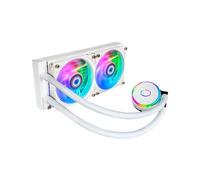 Cooler Master MasterLiquid PL240 Flux White Edition - Refrigeración Líquida AIO para CPU, 2 Ventiladores 120mm, Radiador 240mm, Controlador RGB Direccionable Gen2 - Admite AMD e Intel, Garantía 5 Años