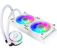 Cooler Master MasterLiquid PL240 Flux White Edition - Refrigeración Líquida AIO para CPU, 2 Ventiladores 120mm, Radiador 240mm, Controlador RGB Direccionable Gen2 - Admite AMD e Intel, Garantía 5 Años