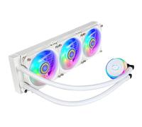 Cooler Master MasterLiquid PL360 Flux White Edition - Refrigeración Líquida AIO para CPU, 3 Ventiladores 120mm, Radiador 360mm, Controlador RGB Direccionable Gen2 - Admite AMD e Intel, Garantía 5 Años
