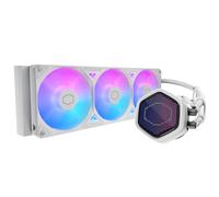 Cooler Master ML 360 Atmos II Pixel LED ARGB CPU Liquid Cooler Blanco | Soporte Ultimo LGA1851, LGA1700, AM5, AM4 Socket | Bomba de perfil ultra bajo | 360 mm AIO | Ventiladores Falci Flow Edge |