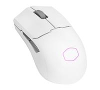 Cooler Master MM712 - Ratón inalámbrico para juegos blanco con 19.000 DPI ajustables, 2.4 GHz y Bluetooth, cable Ultraweave (PTFE), iluminación RGB y software MasterPlus+