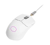 Cooler Master MM712 RGB-LED Ratón Gaming Inalámbrico Híbrido Ultraligero 59g - Sensor Óptico PAW3370 19K DPI, Switches Ópticos 70 Mill Clics, Sistema On-The-Fly, MasterPlus+ (38K DPI, solo PC), Blanco