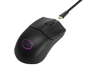 Cooler Master MM712 RGB-LED Ratón Gaming Inalámbrico Híbrido Ultraligero 59g - Sensor Óptico PAW3370 19K dpi, Switches Ópticos 70 Mill Clics, Sistema On-The-Fly, MasterPlus+ (38K dpi, Solo PC), Negro
