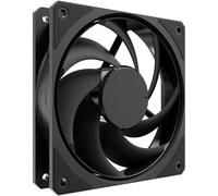 Cooler Master Mobius 120 Black Edition Ventilador de PC - Diseño de Aspas en Anillo (PWM), Rodamiento Dinámico de Bucle (Máx 63.1 CFM, 2.69 mmH2O, 22.6 dBA), Marco Biselado con Enfoque de Aire - Negro