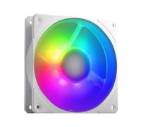 Cooler Master Mobius 120P ARGB Ventilador para Radiador White Edition - Ring Blade Design (PWM), Rodamiento Dinámico de Bucle (máx. 75,2 CFM, 3,63 mmH2O, 30 dBA), Marco Biselado Air-Focus, Gen2 ARGB