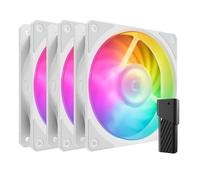 Cooler Master Mobius 120P ARGB White Edition - Kit de ventilador de 3 unidades