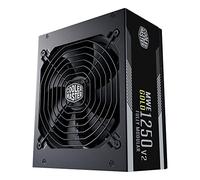 Cooler Master MWE 1250 Gold V2 Fuente de Alimentación Modular (Enchufe UE) - 80 Plus Gold 1250W, Cableado Negro Plano, Ventilador FDB 140mm, Modo 0 RPM, Umbral de Temperatura 50°C - Garantía 10 años