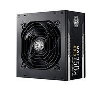 Cooler Master MWE 750 Gold V2 - Fuente de Alimentación 750W Modular (Enchufe EU), 80 PLUS Gold, Cableado Negro Plano, Ventilador HDB 120 mm, Umbral de Alta Temperatura - 5 Años de Garantía
