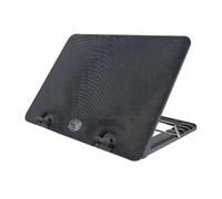 Cooler Master NotePal ErgoStand IV Base de Refrigeración - Diseño Ergonómico, 5 Opciones de Altura, Ventilador Silencioso 140mm, Placa de Malla Completa, Tira LED, Hub USB, Admite Portátiles hasta 17"