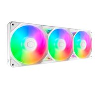 Cooler Master SickleFlow Edge 360 ARGB - Marco Único Triple Ventilador 360mm (PWM), Alto Flujo de Aire (190 CFM) y Presión Estática (3,54 mmH2O), Iluminación ARGB Gen 2, Fácil Instalación - Blanco