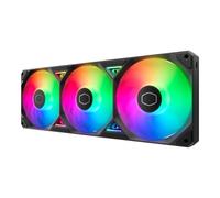 Cooler Master SickleFlow Edge 360 - Carcasa de PC aRGB de un solo marco, ventilador de refrigeración líquida, 360 mm, cable modular único, PWM 2.050 RPM, cuchillas de equilibrio de aire, rodamiento