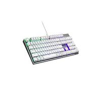 Cooler Master SK652 Teclado mecánico mecánico plateado con botones marrones de perfil bajo, nuevos y mejorados, y diseño de aluminio cepillado