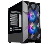 Cooler Master TD300 Mesh Caja PC - Minitorre, Alto Flujo de Aire, 2 Ventiladores ARGB de 120mm, Admite MB Micro-ATX y Mini-ITX, Panel Lateral de Vidrio Templado, Parte Superior Extraíble, Hub ARGB/PWM