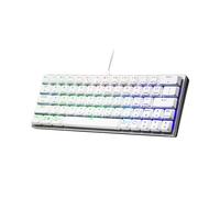 Cooler Master Teclado mecánico SK620 60% blanco plateado con interruptores azules de perfil bajo, teclas nuevas y mejoradas y diseño de aluminio cepillado