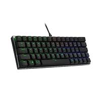 Cooler Master Teclado mecánico SK620 60% plomizo con interruptores rojos de perfil bajo, teclas nuevas y mejoradas y diseño de aluminio cepillado