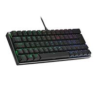Cooler Master Teclado para Juegos con Cable SK620, diseño Compacto del 60%, interruptores mecánicos Planos, iluminación RGB por botón, Control sobre la Marcha, Compatible con MacOS/Windows - QWERTY,