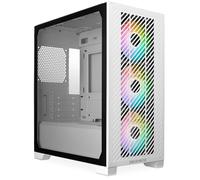 Cooler Master Torre Mini Tower Blanco – Ventana lateral vidrio templado, RGB 3x120mm, USB-C