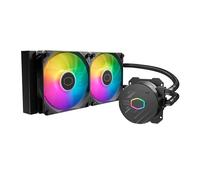 Cooler Master USA Liquid 240L Core 240mm Close-Loop AIO Enfriador líquido, ARGB Sync, bomba de placa fría Gen S, PWM de 120 mm, CryoFuze 14W/mK, AMD Ryzen AM5/AM4, Intel LGA 1700/1200