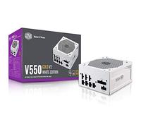 Cooler Master V550 Gold White Edition V2 Full Modular, 550W, eficiencia 80+ Gold, funcionamiento sin ventilador, cables PCIe de alta e 16 AWG