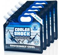 Cooler Shock Paquetes de hielo reutilizables para enfriador, 8.5 x 7.5 pulgadas, paquetes de congelador frío de larga duración para enfriadores y loncheras, paquetes de hielo más fríos para equipo de