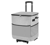 Cooler with Wheels, Foldable Insulated Travel Cart, 37.6x13.78x11.02 Inches, Portable Rolling Ice Box for Picnic, Beach, Camping, Party, Road Trip, Patio, Lunch, Fishing, Outdoor Adventure