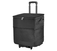 Coolers with Wheels, Insulated Rolling Cart, Portable Travel Box, 35L Reusable Cooler, Large Capacity Storage, Easy to Maneuver for Camping, Fishing, Beach, Road Trips, 37.6x13.78x11.02 Inches