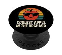 Coolest Apple In The Orchard Chiste Fruta Retro Cosecha PopSockets PopGrip Adhesivo