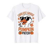 Coolest Goose At The Pumpkin Patch Halloween Acción de Gracias Camiseta