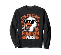 Coolest Goose At The Pumpkin Patch Halloween Acción de Gracias Sudadera