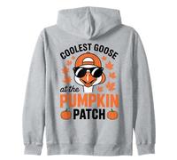 Coolest Goose At The Pumpkin Patch Halloween Acción de Gracias Sudadera con Capucha