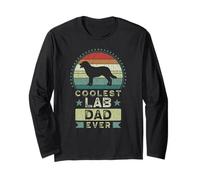 Coolest Lab Dad Ever, Father's Day, Labrador Retriever Dad Manga Larga