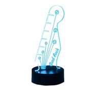 CoolGift Mart Luz nocturna para guitarra acústica y soporte para púas LED con control remoto y temporizador, lámpara de ilusión óptica 3D y pantalla de almacenamiento para púas, regalo para