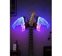 CoolGift Mart Soporte de pared para guitarra, regalos de guitarra para | Soporte para guitarra con alas RGB para guitarra acústica eléctrica, bajo, ukelele, accesorios de guitarra para Navidad