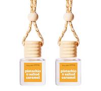 COOLGIRLCANDLES Ambientador colgante de pistacho y caramelo salado para coche y difusor de aceites esenciales, botella difusora de aromaterapia para automóvil