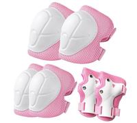 COOLGO Juego de Equipo de Protección para Niños, Codilleras Coderas Muñequeras 6 Pcs para Múltiples Deportes, Patines en Línea,Skate e Bicicleta (Pequeño para Niños de 15 a 40 kg)