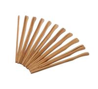 COOLHIYA 10 Piezas Pinzas de Bambú para Tostadora de Té, Pinza para Bufé, Bambú, Diseño Práctico, para Picnic y Actividades al Aire Libre