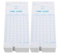 COOLHIYA 100 Piezas Tarjetas de Asistencia para Control Horario Empleados en Papel Diseño Flexible para Uso en Oficina y Registro Preciso