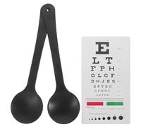 COOLHIYA 1juego Kit de Examen Visual Portátil con Gráfico de Agudeza Visual Doble Cara y Oclusor Manual Herramienta para Optometristas y Uso Consulta Escuela o Domicilio