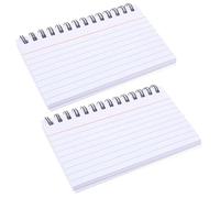COOLHIYA 2 Blocs de Notas Pequeños en Espiral, Cuaderno Portátil de Papel Blanco con Diseño de Anillas, Fácil de Pasar Páginas, Adecuado para Llevar en Mochila o Cajón, Pack de 2 Piezas