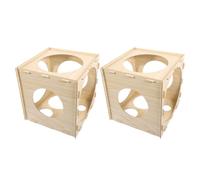 COOLHIYA 2 cubos medidores de globos: herramienta plegable para medir el tamaño de globos, de madera, para guirnaldas, columnas, arcos y cálculo preciso del volumen de bolas redondas.