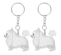 COOLHIYA 2 llaveros conmemorativos para Mascotas: Llavero con Recuerdo de Pelo de Perro y Gato para Recuerdos emotivos. Caja Conmemorativa para el Pelo de tu Mascota para Uso Diario o para Regalar.