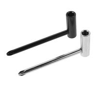 COOLHIYA 2 llaves para alma de guitarra, llave de caja para alma de guitarra eléctrica, herramienta de ajuste de mástil de bajo eléctrico con destornillador de estrella de 6,35 mm.