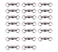 COOLHIYA 20 Piezas Conector de Pesca de Acero Inoxidable Rodamiento de Bolas y Anillo Sólido, Ligero y Pequeño para Señuelos de Pesca en Diferentes Métodos