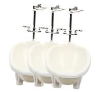 COOLHIYA 3 Piezas Mini Bañera para Muñecas Muebles Decorativos Detallados para Casas de Muñecas Accesorios Realistas para Baños Miniatura